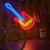 Lichten Gitaar LED USB Powered Teken Bar Woonkamer Slaapkamer Neon Lamp Vakantie Bruiloft Kerst Decor Nachtlampje HKD230704