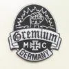 Personalidade Gremium Alemanha Ferro bordado no patch Ferro costurado no distintivo do clube de motocicleta MC Biker Patch inteiro 301N