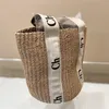 Torba na lato słomiane torby designerskie podróżna dama naturalny brązowy kolor litery zakupy mini torebka moda plażowa drzewna torba na ramię crossbody splot xb015