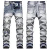 Jeans donna jeans skinny jeans firmati uomo Rips Skinny Jeans hip hop per uomo Pantaloni uomo strappati con fori Denim Uomo gamba dritta Slim Fit Zipper Bikers Pantaloni uomo jean