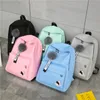 Mochilas escolares coreano impressão de náilon sólida mochila menina mochilas escolares para adolescente faculdade vento mulheres bolsa escolar alta bolsa de estudante preto rosa 230703