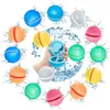 Sand Play Water Fun Water Balls Reusable Magnetic Water Bomb Summer Water Games Toys For Kids Outdoor Activity Splash Ball Quick Fill Water Balloons 230704