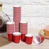 Mugs 50pcs/Set Red Disposable Plastic Cup Party Cup Bar Restaurant Supplies Household Items for Home Supplies 230704