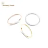 Buring Sand Simple 1MM Thin Stainless Steel Couple Ring for Women Mens Fashion Classic Lover Finger Sieraden Verjaardagscadeaus