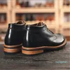 designer Läder Man Boots Rund Toe Herr Casual Sneakers Mode Herr Kort Boot