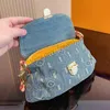 7A Originele Enkele Hoge Kwaliteit Designer Denim Tote Portemonnee Grote Capaciteit Boodschappentas Vrouwen Tote Bag Reizen Mode Schoudertas Rode canvas Tas