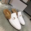 Femmes Pantoufles En Cuir Horsebit Slide Fourrure De Lapin Hiver Pantoufle Mocassins Plats Chauds Diapositives avec Boîte Intérieur Laine Sandale Confortable Ez 5010 2024