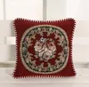 European Luxury Pillow Home Textiles & Garden Flower Printing Towel Cotton Linen Sofa Fall Decor Pillowcases YLW-043