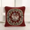 Taie d'oreiller de luxe européen motif floral housse de coussin fleur imprimer oreillers décoratifs pour la maison canapé automne décor taies d'oreiller YLW-043