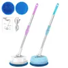 Mops Round Electric Spin Mop Cleaning Brush 180-degree Rotation Floor Cleaner Machine Clean Bathroom Kitchen Cleaning Tools Set 230704