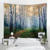 Tapisseries tapisserie Art décoration murale beau soleil forêt tapisserie Nature paysage bois tenture murale