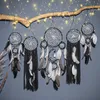 Curtains 5pcs/set Feathers Dream Catcher Handmade Wall Hanging Decoration Decoration Home Living Room Bedroom (no Light and Wood Stick)