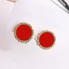 Boucles d'oreilles de créateur en perles pour femmes, classique, rétro, marque, clous d'oreilles, lettres Vintage, tendance, bijoux de luxe, cadeau de noël, 214L