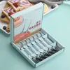 Outils de mesure Cuillère à pastèque en acier inoxydable Coffret cadeau Cuillère à pelle créative Dessert Gâteau aux fruits Cuillère à crème Cuillère à pelle R230704