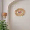 Pudełka marokańskie ręcznie tkane ręcznie diabelskie dekoracje do oczu drewniane koraliki słomka tkana sofa salonu