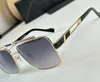 9106 Square Sunglasses Gold Grey Gradient Men Summer Sunnies gafas de sol Sonnenbrille UV400 Eyewear with Box