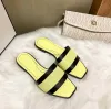 with Box Woman Slipper Flat Bottom Sandal Leather Beach Slippers Summer Fashion Flats Sandals Leisure Shoes Top Quality Designer S Rq