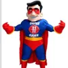 custom superman mascotte kostuum volwassen grootte fancy carnaval kostuum 235o