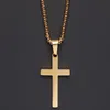 2022 Hot Fashion Cross Necklace Men Stainless Steel Chain Pendant Necklace For Men Jewelry Gift L230704