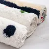 Tappeti Tufting Dots Tappetino da bagno Morbido soffice tappeto a righe Camera da letto Comodino Tappeto Porta d'ingresso Pavimento Tappetino antiscivolo Estetico Decorazioni per la casa