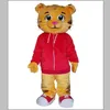 2020 성인 동물 대형 붉은 할로윈 카니발 파티를위한 Daniel Tiger 마스코트 의상 290j