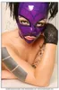 Sexy Set Black Sexy Latex Hood Mask Fetish Pull-through Holes For HairHKD230703