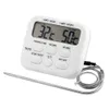 Messgeräte Digitales Küchenthermometer Edelstahlsonde Fleisch BBQ Lebensmitteltemperatur Grill Kochwerkzeuge Alarm Ta278