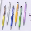 5 pièces/ensemble créatif multifonction cristal stylo à bille Shandwriting capacité diamant écran tactile T papeterie