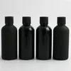 Storage Bottles 360 X 100ml Essential Oil Travel Frosted/Smooth Black Glass Bottle With Plastic Cap For Liquid Reagent Pipette Lock