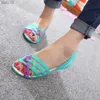 2022 Nieuwe Mode Vrouwen Comfortabele Sandalen Zomer Nieuwe Snoep Kleur Vrouwen Leuke Schoenen Peep Toe Outdoor Strand Schoenen Vrouw Flats l230704