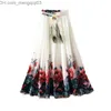 Röcke Harajuku Vintage Maxi Röcke Frauen Solide Boho Chiffon Saia Longa Sommer Tüll Casual Böhmischen Lange Röcke Frau Kleidung Z230705