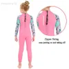 Wetsuits Drysuits New Jellyfish Neoprene Wetsuit Children Diving Suits Swimwear Girls Long Sleeve Surfing Swimsuits For Girl Bathing Suit Wetsuits HKD230704