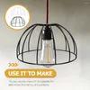 Chandeliers Lamp Shade Light Guard Wire Lampshade Pendant Chicken Bulbcage Chandelier Kit Holder Ring Bracket Metal Frame Cloche Harps Drum