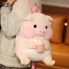 Sırt çantaları kawaii pembe domuz omuz sırt çantası okul çantası eller daha sıcak peluş oyuncaklar doldurulmuş hayvanlar bebek çocuklar çocuklar erkek erkek kadın hediyeleri 230703