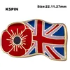 Poppy Flower Lapel Pin Badge 10pcs a lot pin badge 174h