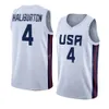 Bedrukte basketbal US Anthony Edwards Jerseys 1 Wereldbeker Verenigde Staten Austin Reaves 15 Brandon Ingram 14 Mikal Bridges 25 Bobby Portis 9 Walker Kessler 33 Shirt