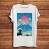 Мужские футболки Ikigai в Киото Фудзияма Сакура смешной Япония Ukiyoe Tshirt Men White Casual с коротким рубашкой Homme Unisex Streetwear Tee Z230704