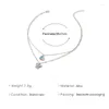 Pendant Necklaces Retro Personality Creative Double Layer Butterfly Necklace Fashion Stitching Geometric Ladies