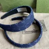 With BOX New Luxury G Designers Headbands Denim Blue Colors Wide 2CM/4CM Quality Hair Hoop For Women Girls Brand HeadbandODKN