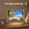 Candeeiros de mesa 3 cores Led pintura lâmpada de carregamento USB arte luz noturna sala de estar cozinha quarto decorativo luzes de parede presentes