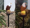 Dekorativa föremål Figurer LED Solar Light Eagle Glödande Gräsmatta Vattentät Utomhus Gräsmatta Lampa Trädgård Stakes Innergård Dekoration Landskap Solar Lawn Light 230703