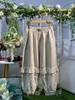 Pantaloni da donna Japan Style Mori Girl Lace Cotton Linen Harlan Summer Elastic Waist Loose Cropped Women