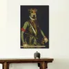 Handmade Canvas Art Dog Painting Sir Francis Classical Animal Portrait Artwork for Wall Decor