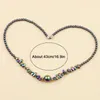 Chains Round Beads Color Mixed Irregular Gravel Pendant Black No Magnetic Neutral Necklace Fashion Natural Hematite Jewelry Accessories