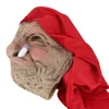 Réaliste Halloween Couvre-chef Fumer Vieille Dame Homme Couverture De Visage Latex Tête Porter pour Halloween Drôle Fête Cosplay Props Masques L230704