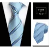 Noeuds papillon de luxe hommes cravate 8 cm affaires mariage formel rayures de soie rayé cou chemise robe accessoires cravate cravates