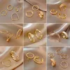 5PCS/Set Gold Color Geometry Open Adjustable Rings for Women Elegant Delicate Finger Ring Wedding Jewelry Gift Wholesale