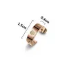 Högkvalitativ lyxig titanstål 18K Rose Gold Love Earrings For Woman Exquisite Simple Fashion C Diamond Ring Lady Earrings Jew8796178