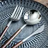 Dinnerware Sets 3pcs/set Walnut Wooden Handle Household Tableware Set 304 Stainless Steel Soup Dessert Spoon Knife Fork