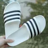 Slippers In Women Stripes Flip Flops Summer Slides Men Type Couple Beach Large Size Shoes Home Zapatos Mujer Wholesale